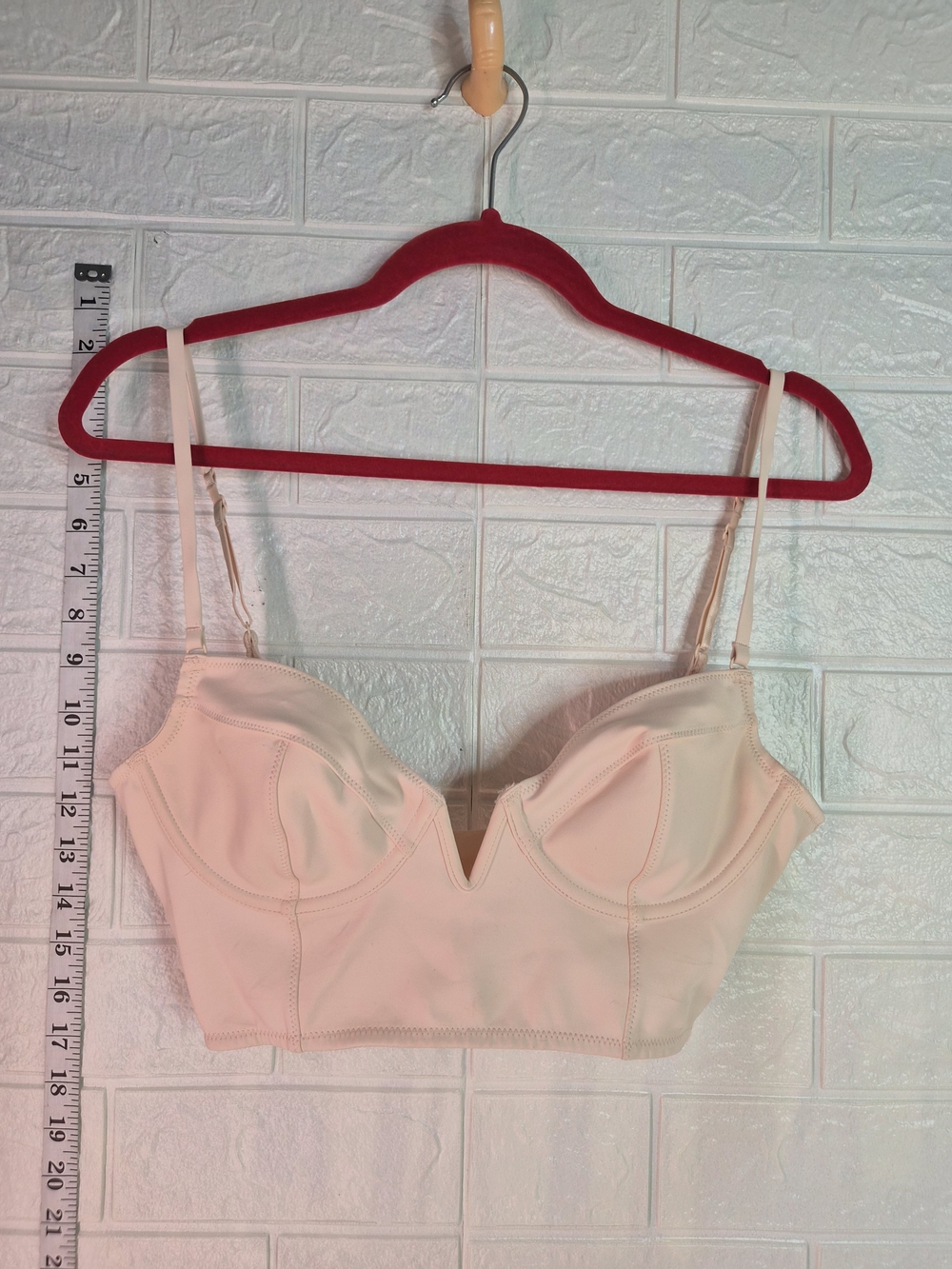 Free People Corset Top bra Cropped Size M Stretch Neutral Beige Multi Way